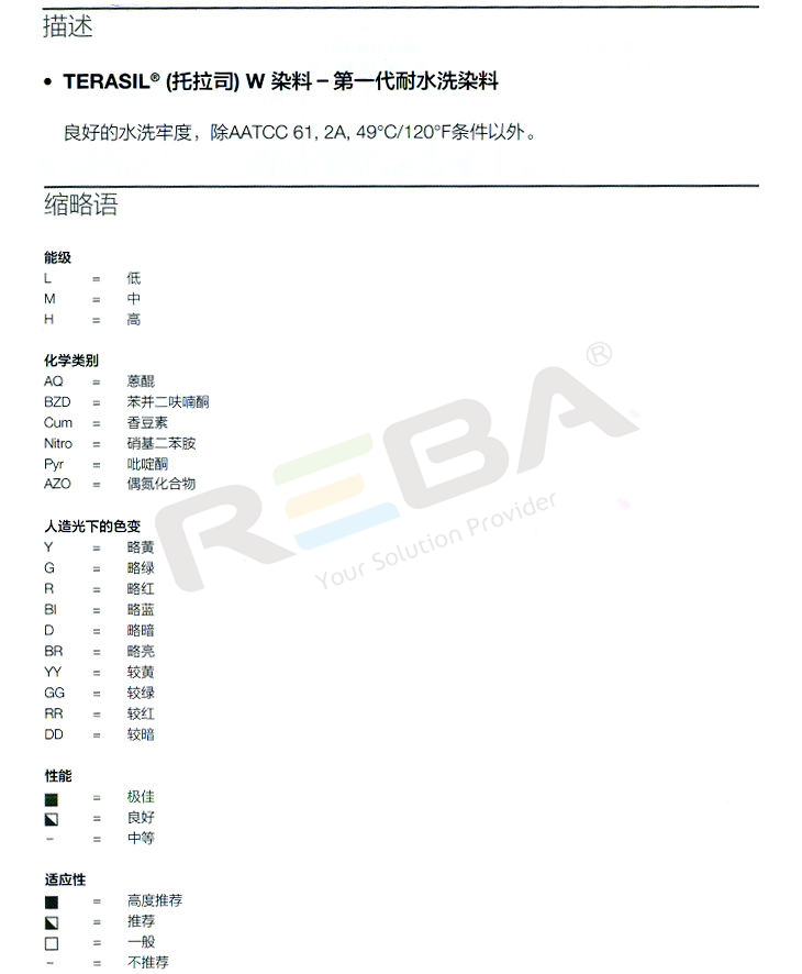 TERASIL(托拉司）WW|涤纶|染料